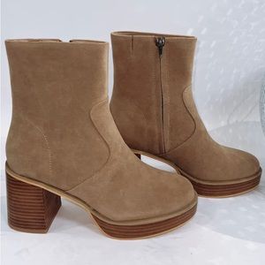 Brown Suede Booties